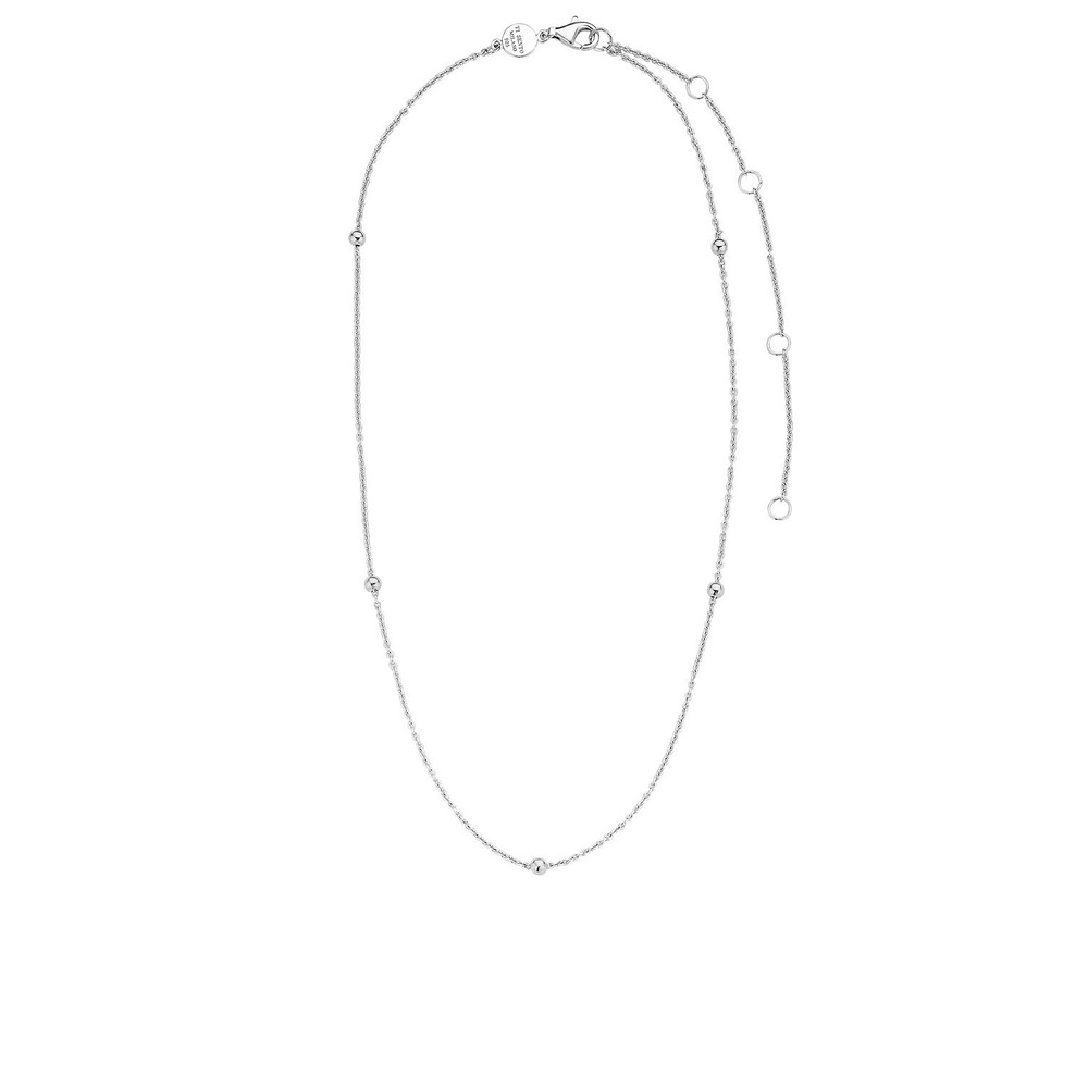 TI SENTO Milano 925 Sterling Silver Beaded Station Necklace 16.5"-23.6"
